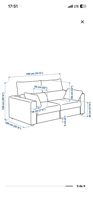 Sofá Ikea 2 plazas tela beige