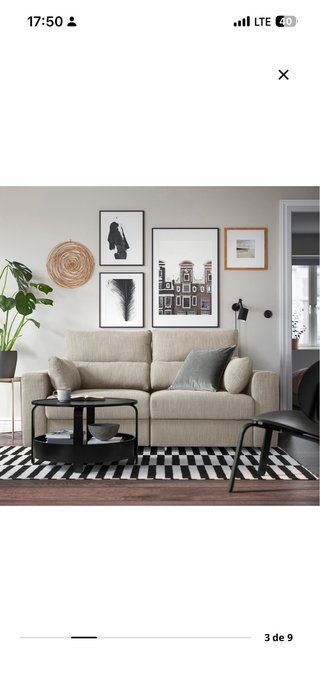 Sofá Ikea 2 plazas tela beige