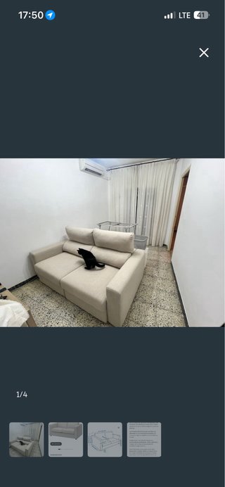 Sofá Ikea 2 plazas tela beige