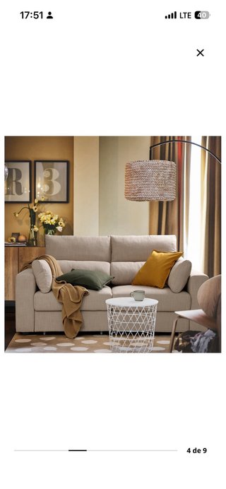 Sofá Ikea 2 plazas tela beige