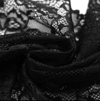 Conjunto Pijama Encaje Negro y Rosa