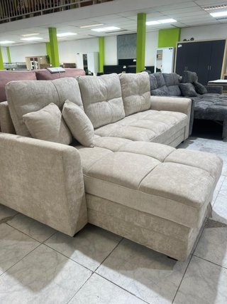 Sofá Cama Chaise Longue Gris