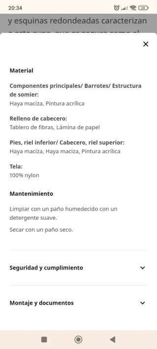 Cuna a mitad de precio