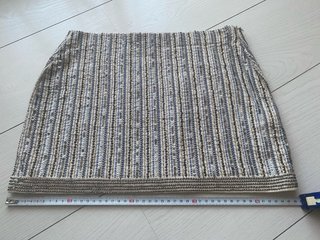 Falda Zara Trafaluc lentejuelas rayas