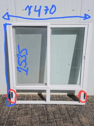 Ventana corredera aluminio blanca