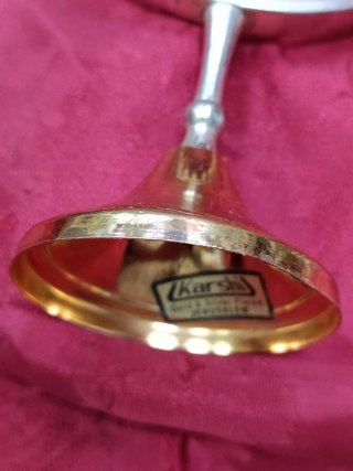 Menorá judía baño oro y plata