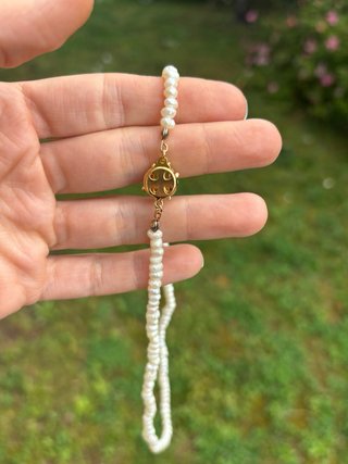 Collana vintage perle di fiume naturali
