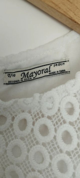 Vestido blanco Mayoral T10
