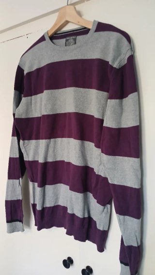 Jersey Springfield rayas gris y morado