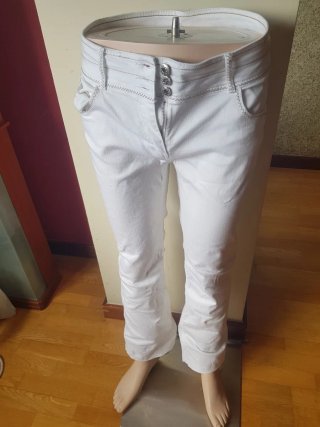 Pantalones blancos mujer talla 42