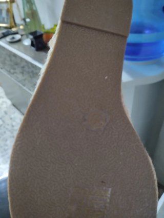 Sandalias cuña beige talla 41