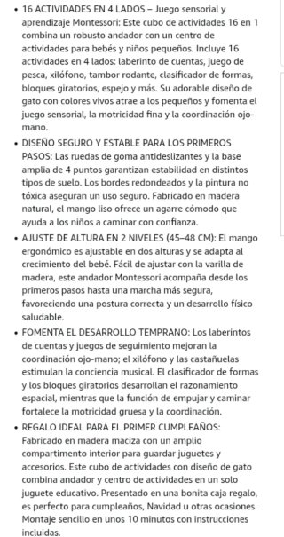 Andador Bebé Madera Montessori Ajustable