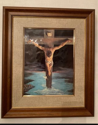 Cuadro Cristo Dali Esmaltado