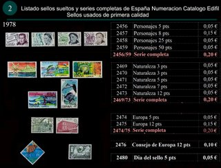 Sellos año 1978 completo y sueltos Usado España