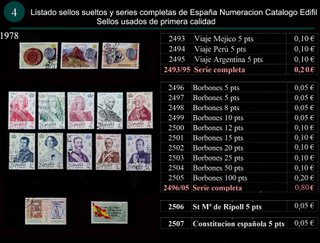Sellos año 1978 completo y sueltos Usado España