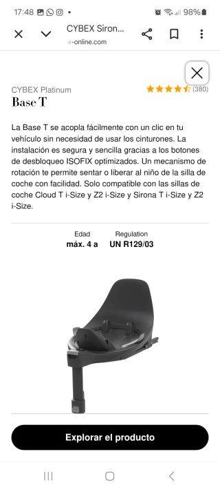 Base Isofix Silla Coche