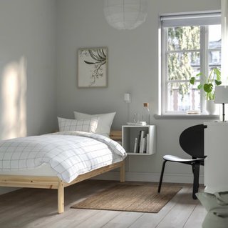 Cama individual madera Ikea con colchón y somier