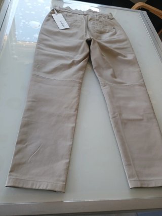 Pantaloni DONUP pelle beige