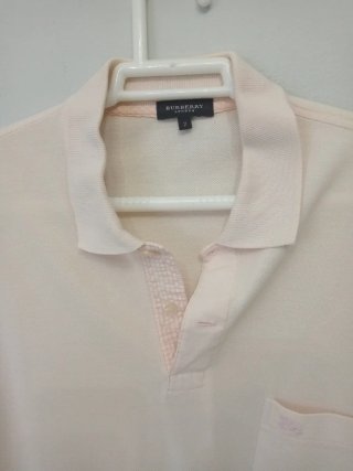 Polo Burberry Rosa Talla M Bolsillo