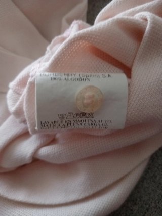 Polo Burberry Rosa Talla M Bolsillo