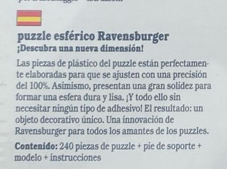 Puzzle 3D Ravensburger 240 piezas nuevo