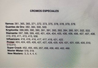 Cromos normales fútbol