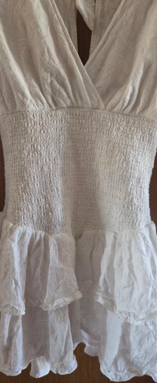 Vestido Fetiche Suances Algodón Blanco Talla S