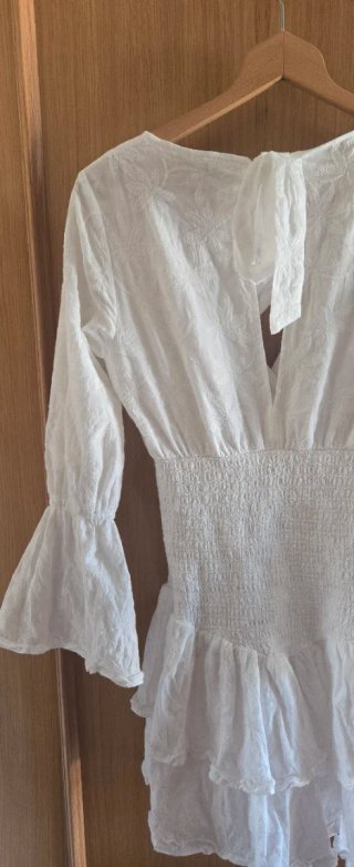 Vestido Fetiche Suances Algodón Blanco Talla S
