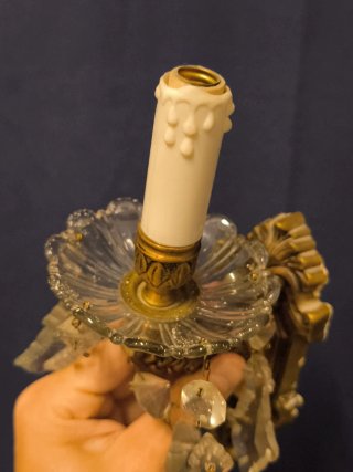 Apliques vintage prismas cristal