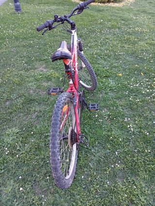 Bicicleta de paseo  roja y blanca