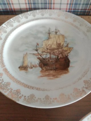 Set 2 Piatti Vintage Navi