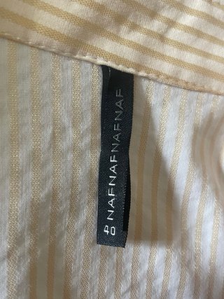 Blusa Naf Naf Talla 36 Beige Rayas