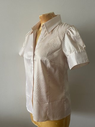 Blusa Naf Naf Talla 36 Beige Rayas