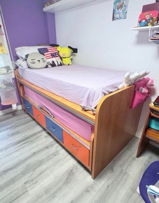 Cama nido con cajones y cama extraíble
