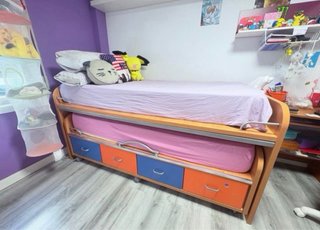Cama nido con cajones y cama extraíble