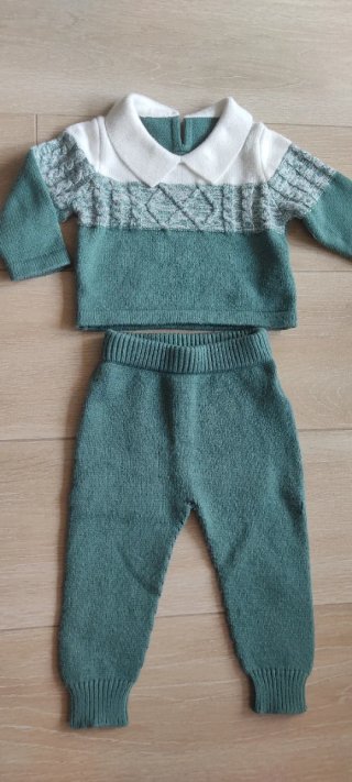 Conjunto bebé punto cuello camisero