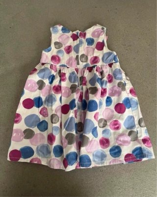 Vestido infantil lunares rosas y azules
