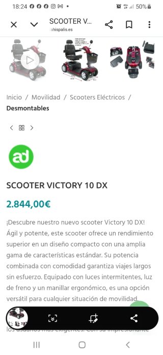 Moto Inválido Victory 10 DX