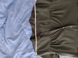 Abito corto chemisier donna verde scuro taglia L