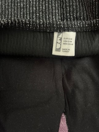 Top brillos negro y plata