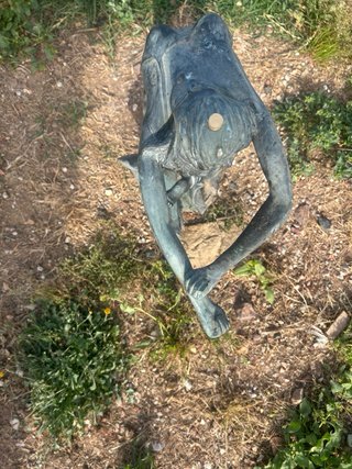 Escultura bronce macizo figura danzante