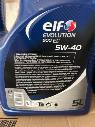 Aceite motor ELF Evolution 900 FT 5W-40