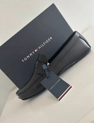 Mocasines Tommy Hilfiger Piel Negros Nuevos