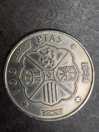 Moneda 100 Pesetas Franco 1966 Plata 800, 19gr