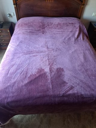 Manta terciopelo rosa 220x240cm