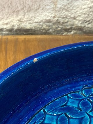 Gran fuente de cerámica Bitossi Remini Blue