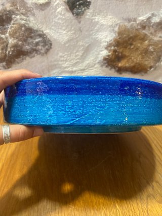 Gran fuente de cerámica Bitossi Remini Blue