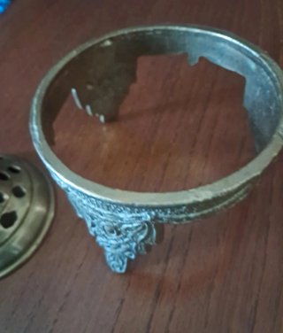 Mini Brasero Decorativo Bronce