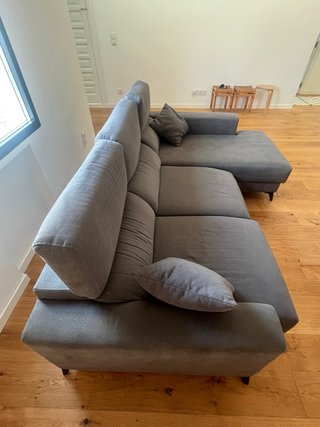 Sofá Chaise Longue Kenay Home Gris