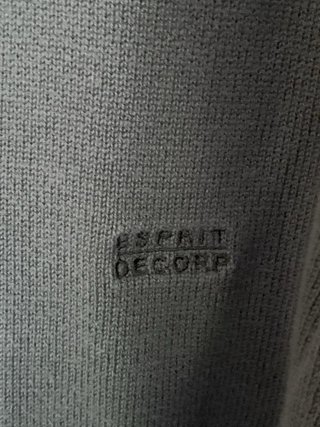 Maglia a manica lunga verde in cotone uomo Esprit